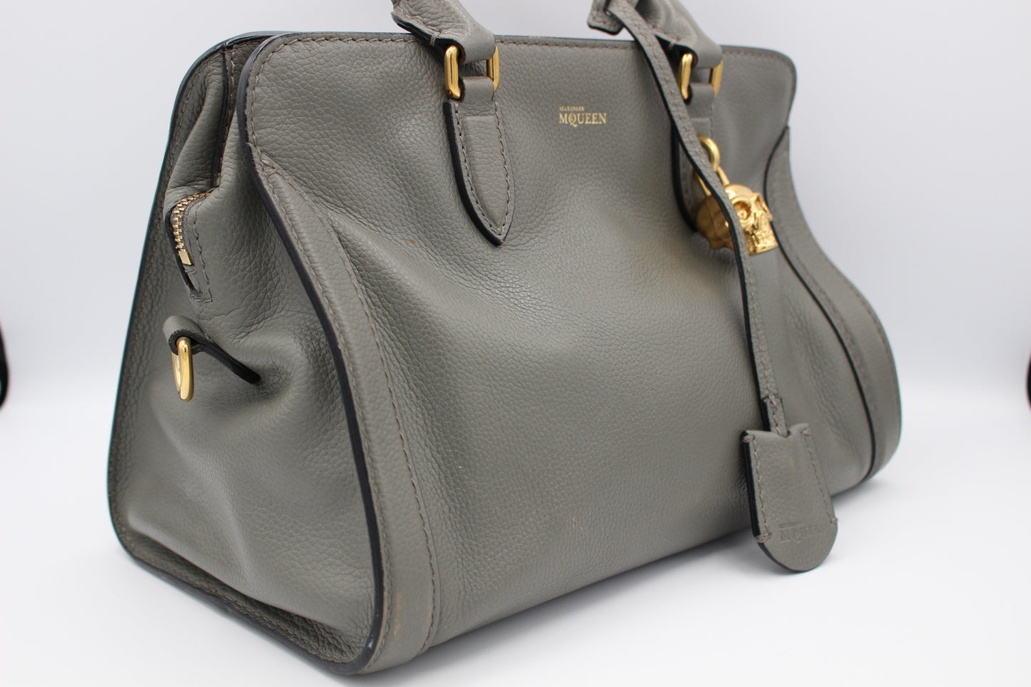 Alexander McQueen Small Skull Padlock Zip Around Tote