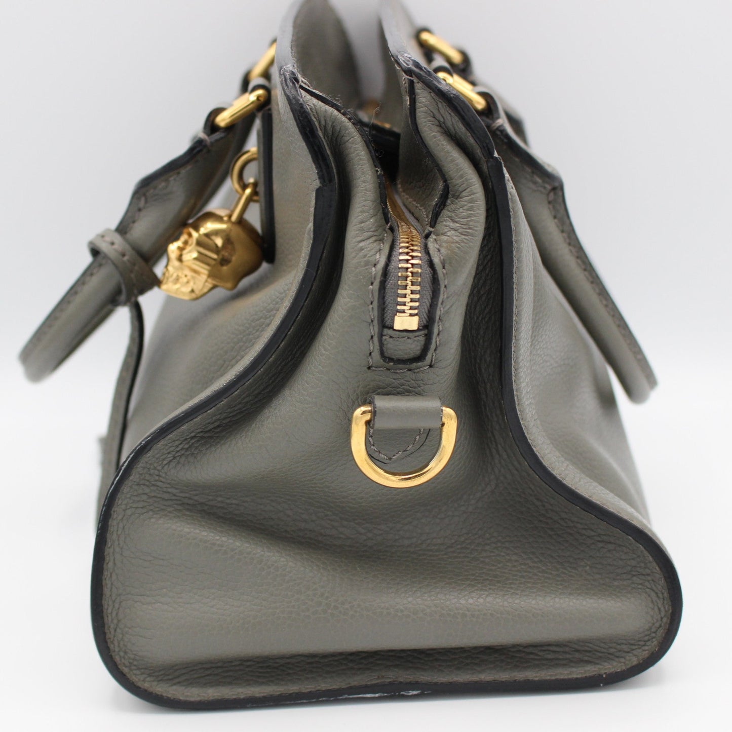 Alexander McQueen Small Skull Padlock Zip Around Tote