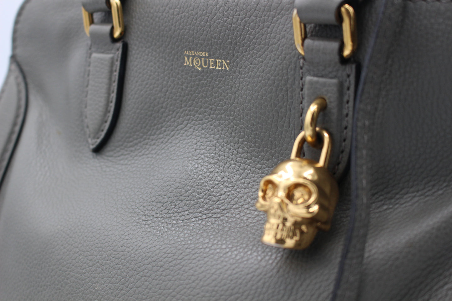 Alexander McQueen Small Skull Padlock Zip Around Tote