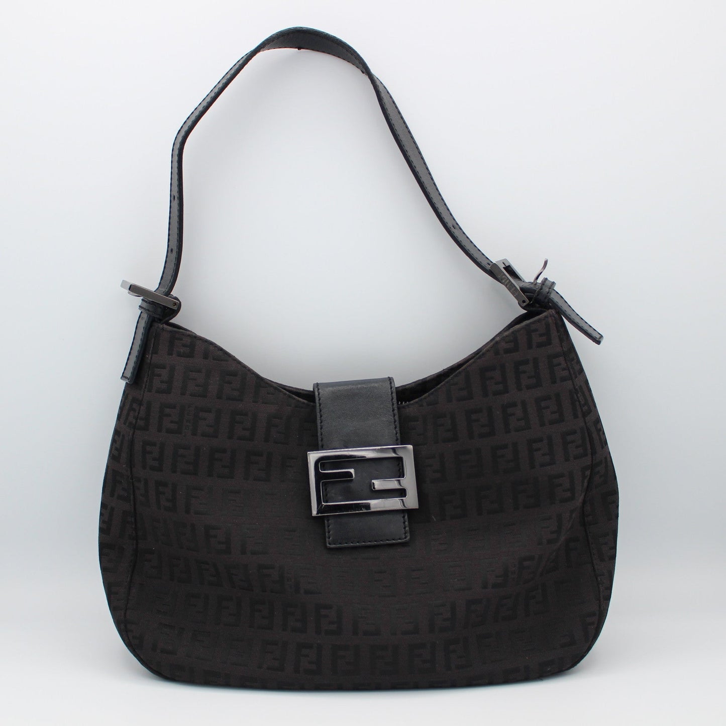 Fendi Zucchino Canvas Small Shoulder Bag
