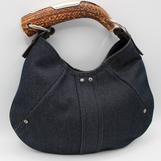 Saint Laurent Mini Mombasa Denim Handbag