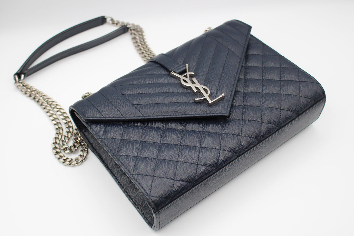 Saint Laurent Classic Monogram Envelope Satchel Mixed Matelasse