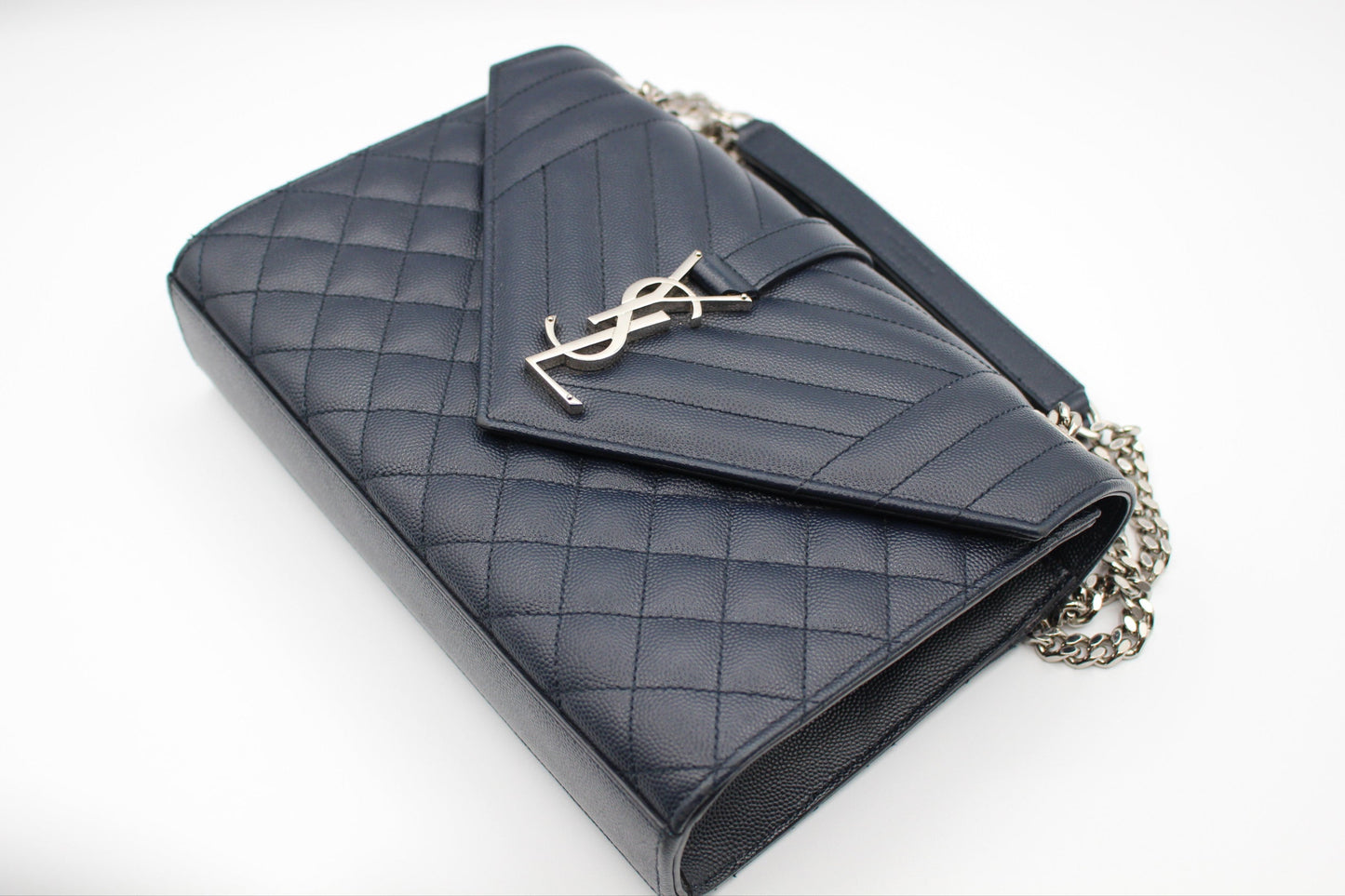 Saint Laurent Classic Monogram Envelope Satchel Mixed Matelasse