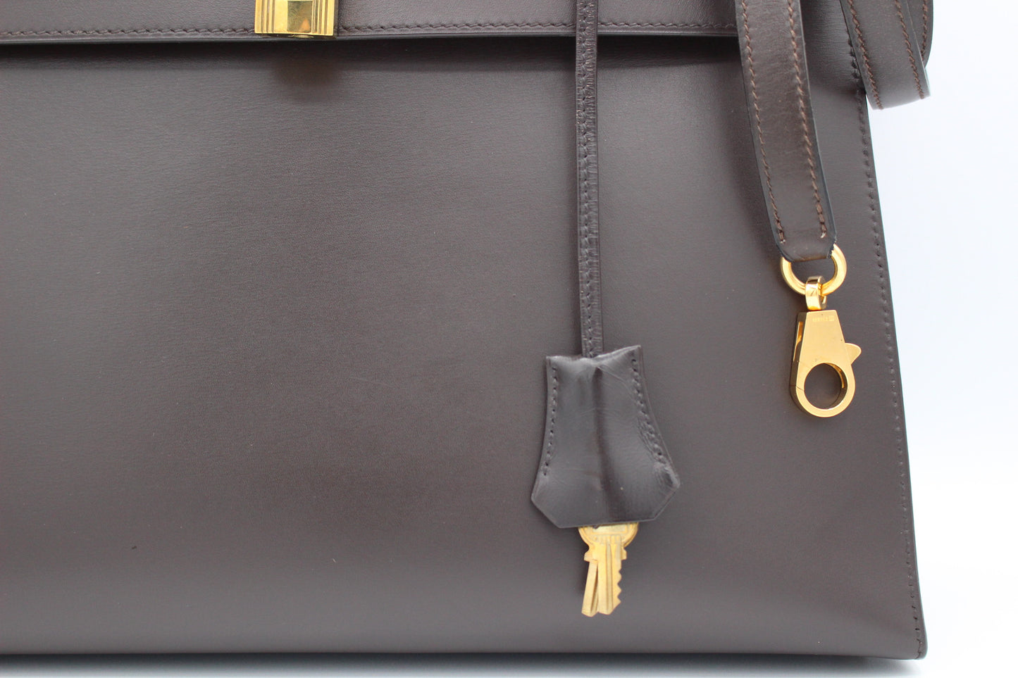 HERMÈS Kelly Sellier 32 1991 Box Calf Leather