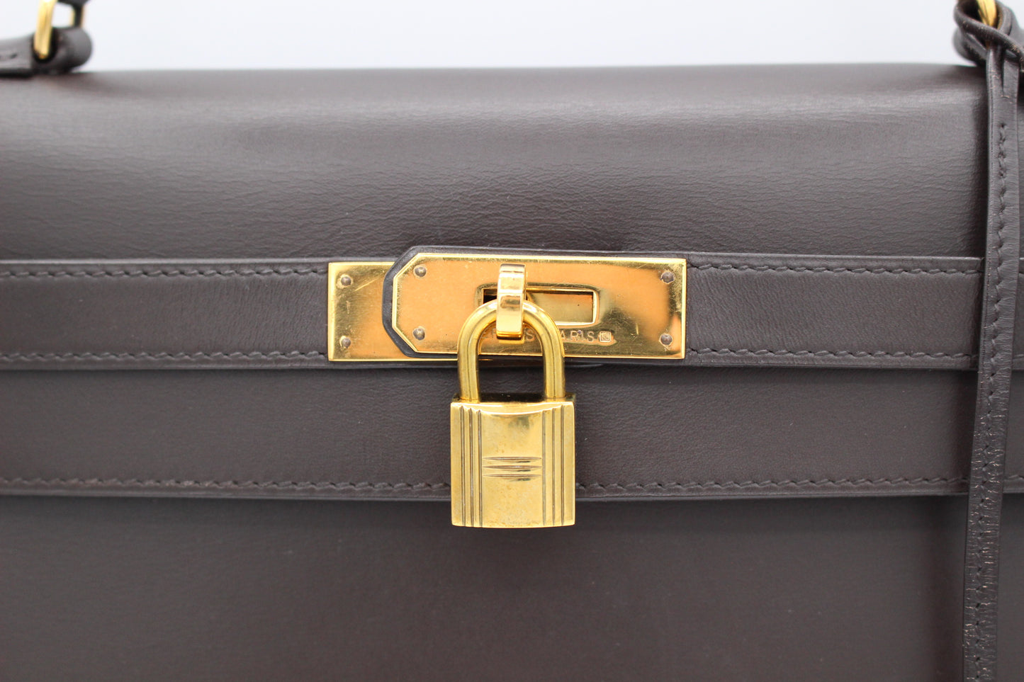 HERMÈS Kelly Sellier 32 1991 Box Calf Leather