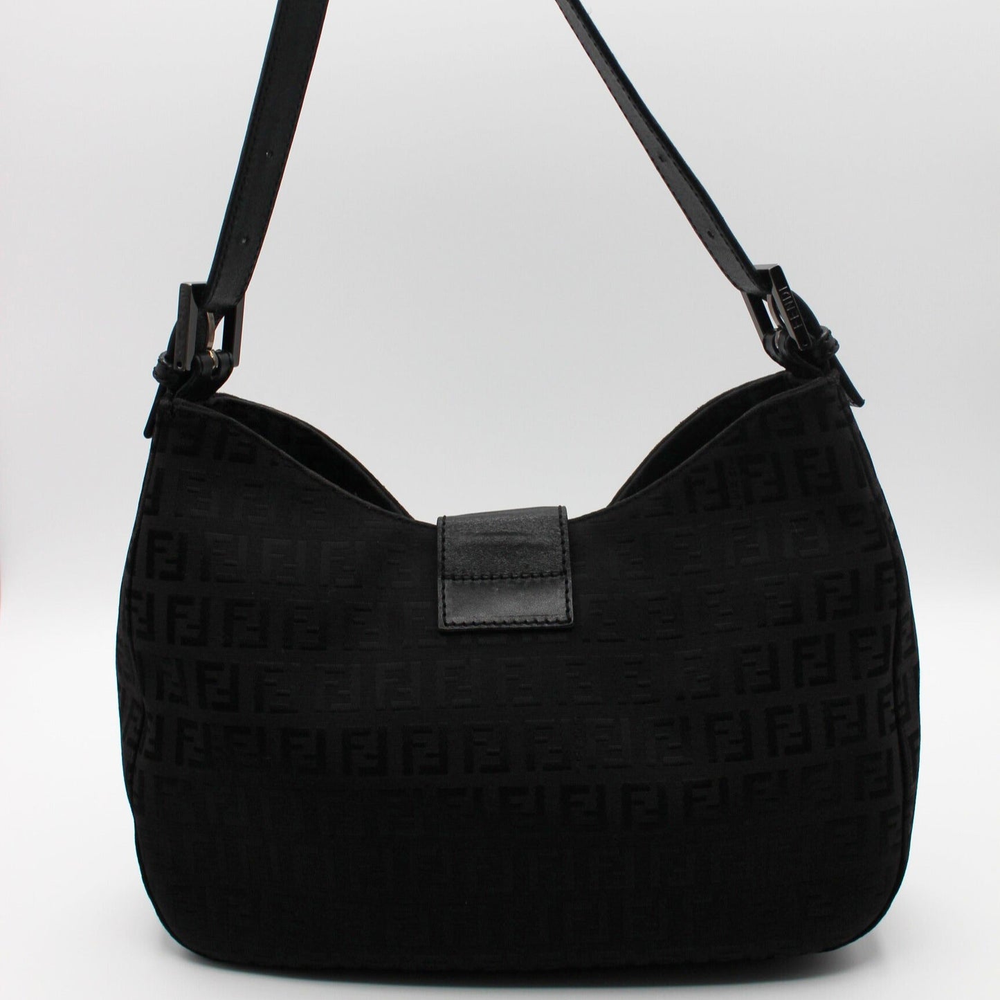 Fendi Zucchino Canvas Small Shoulder Bag
