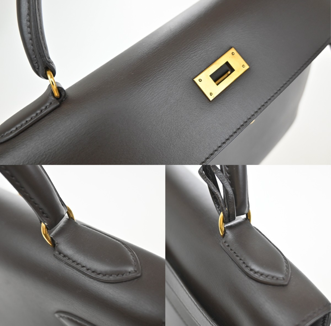 HERMÈS Kelly Sellier 32 1991 Box Calf Leather