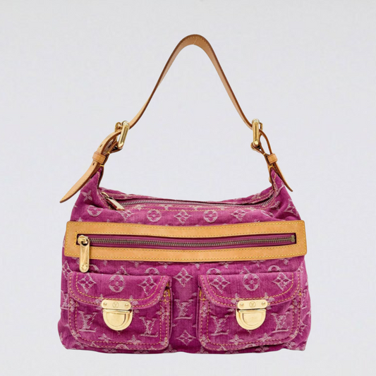 Louis Vuitton Neo Speedy Fuchsia Monogram Denim Shoulder Bag