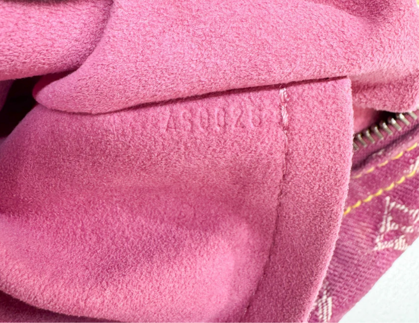 Louis Vuitton Neo Speedy Fuchsia Monogram Denim Shoulder Bag