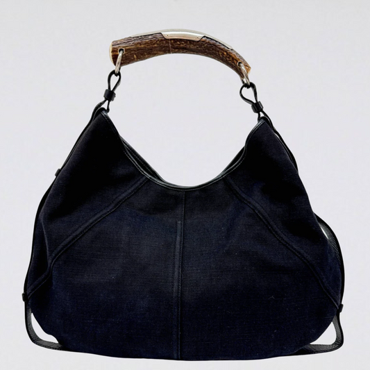 Saint Laurent Mombasa Denim Shoulder Bag