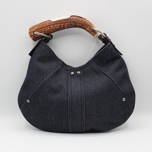 Saint Laurent Mini Mombasa Denim Handbag