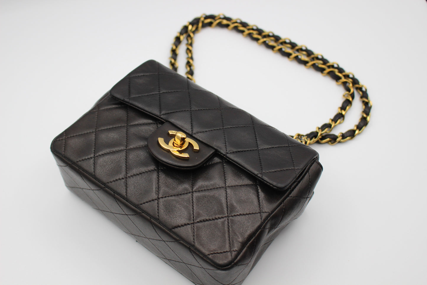 Chanel Square Vintage Classic Single Flap Bag