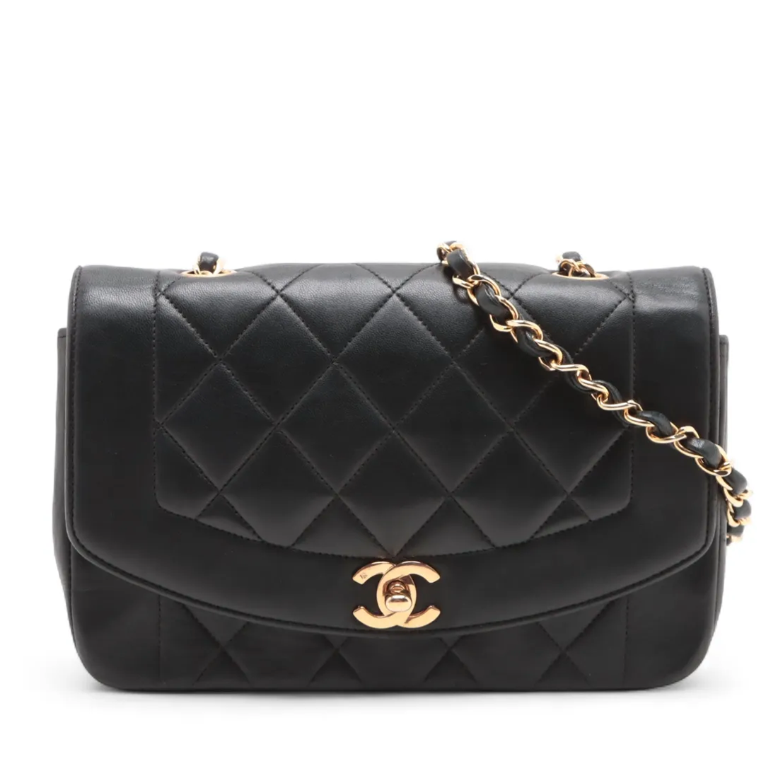Chanel Diana Matelasse Lambskin Single Flap Single Chain Bag