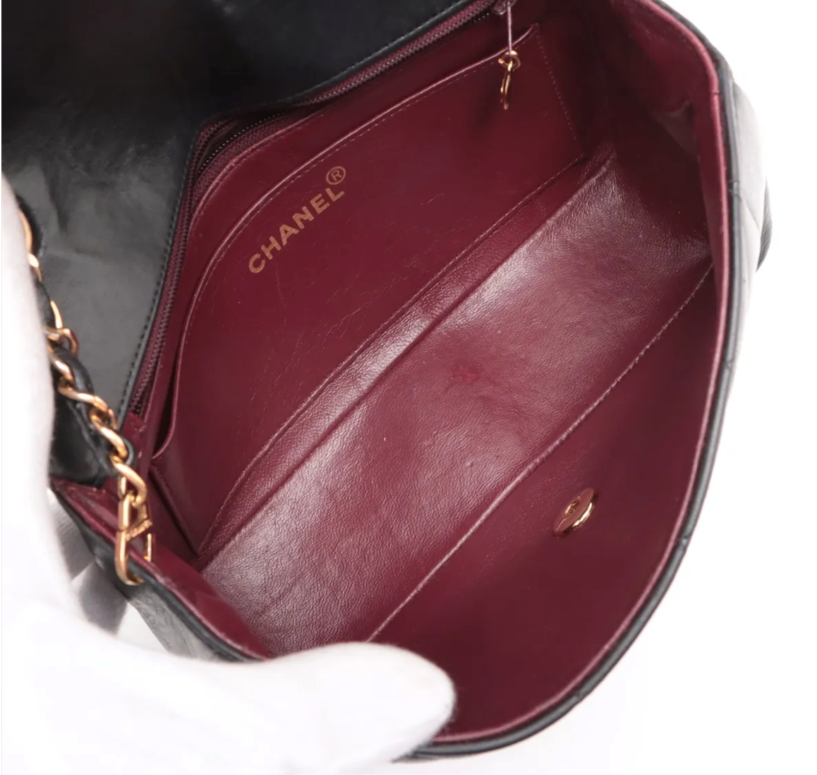 Chanel Diana Matelasse Lambskin Single Flap Single Chain Bag